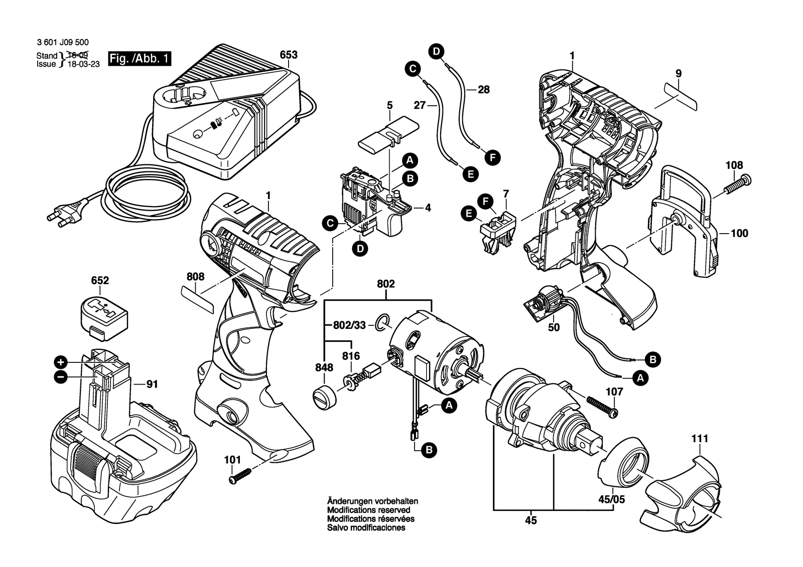 Bosch GDS 12 V parts diagram, sheet 1
