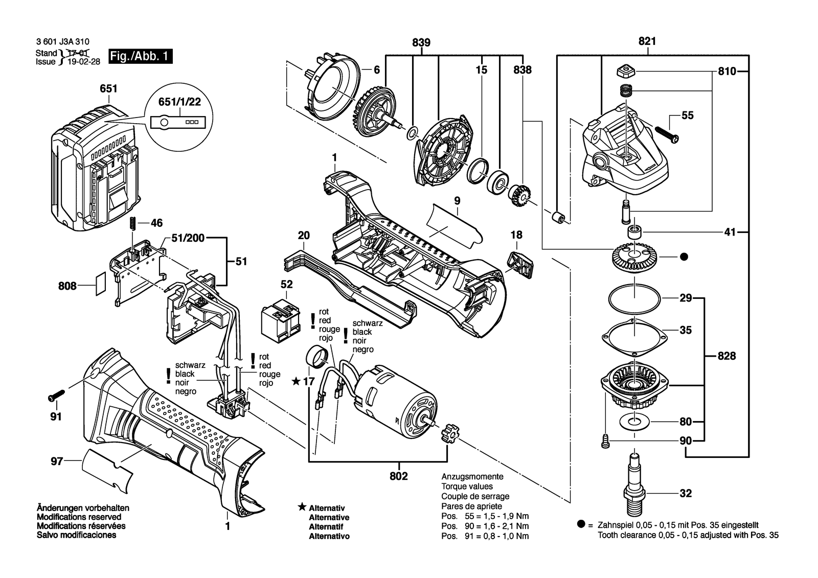 Bosch CAG180-01 parts diagram, sheet 1