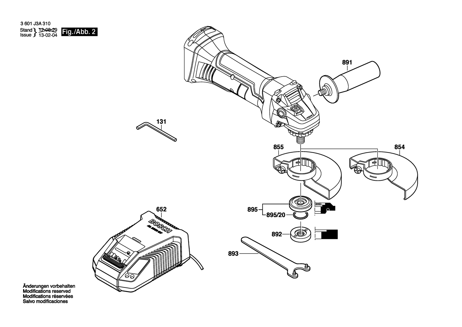 Bosch CAG180-01 parts diagram, sheet 2