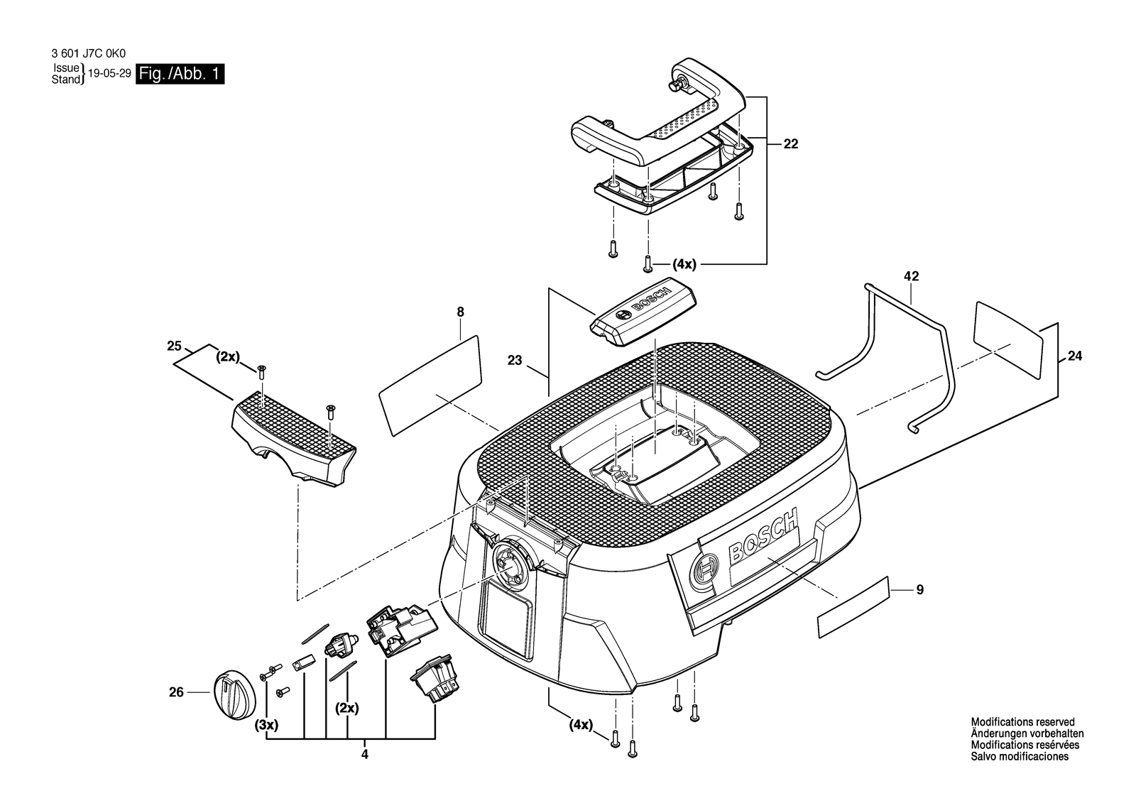 Bosch GAS 12-25 parts diagram, sheet 1
