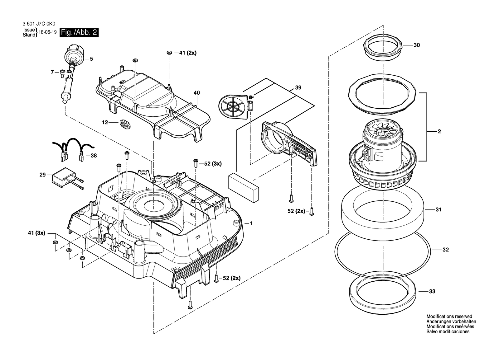 Bosch GAS 12-25 parts diagram, sheet 2