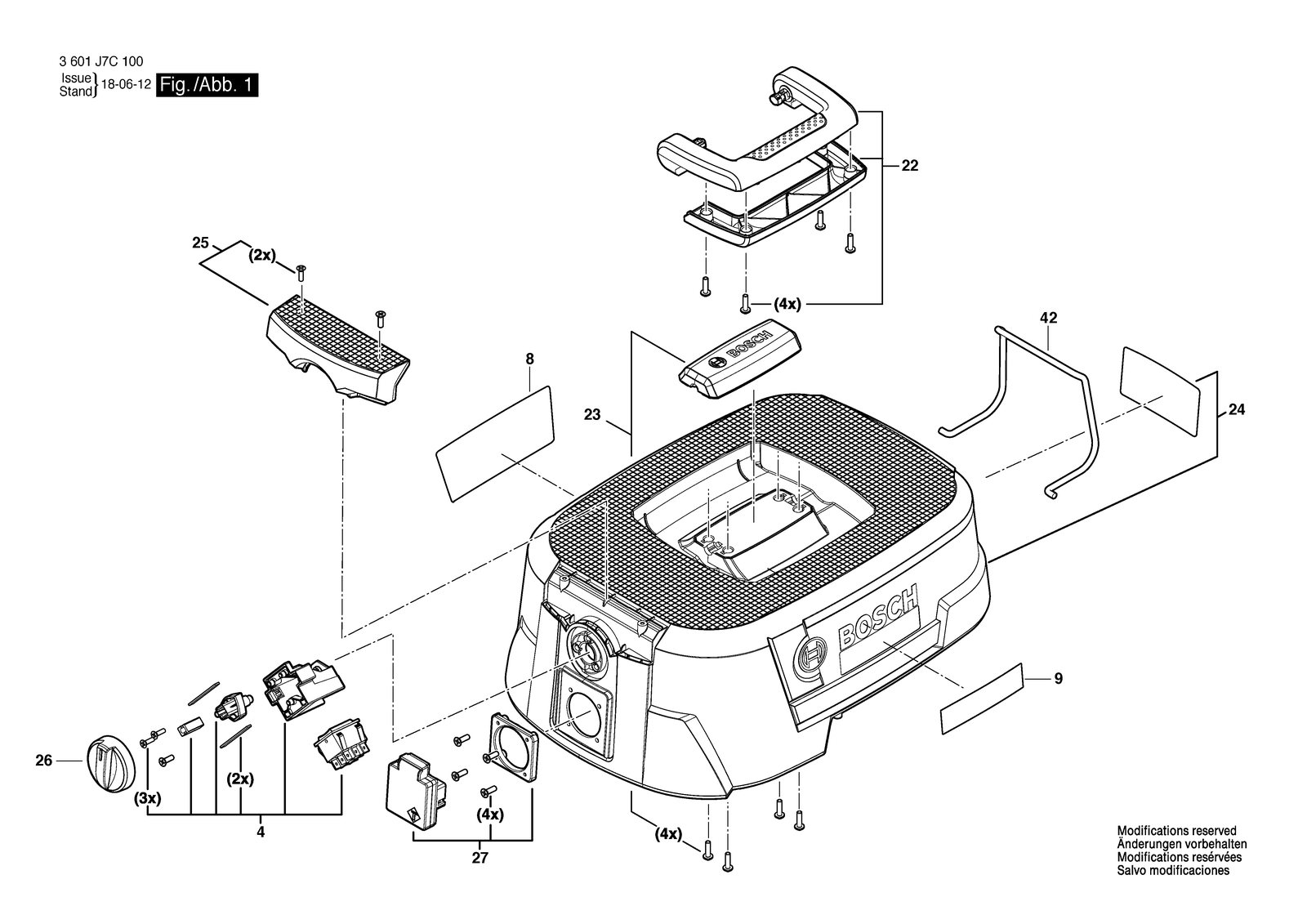 Bosch GAS 12-25 PL parts diagram, sheet 1