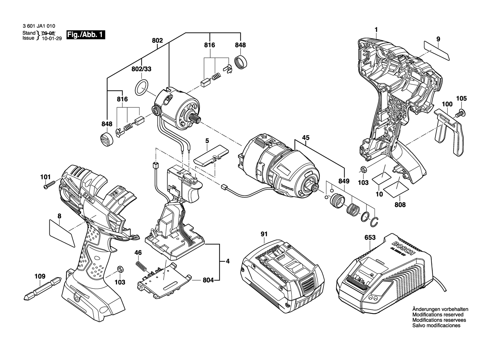 Bosch 26618 parts diagram, sheet 1