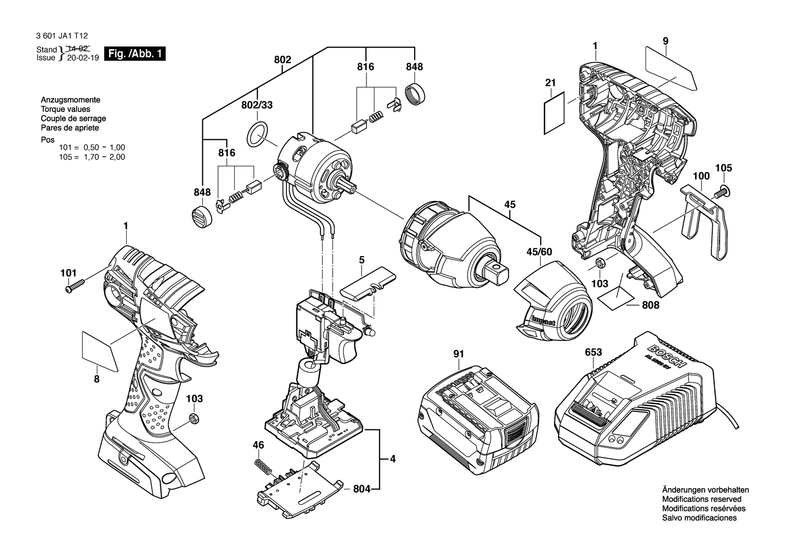 Bosch 24614 parts diagram, sheet 1