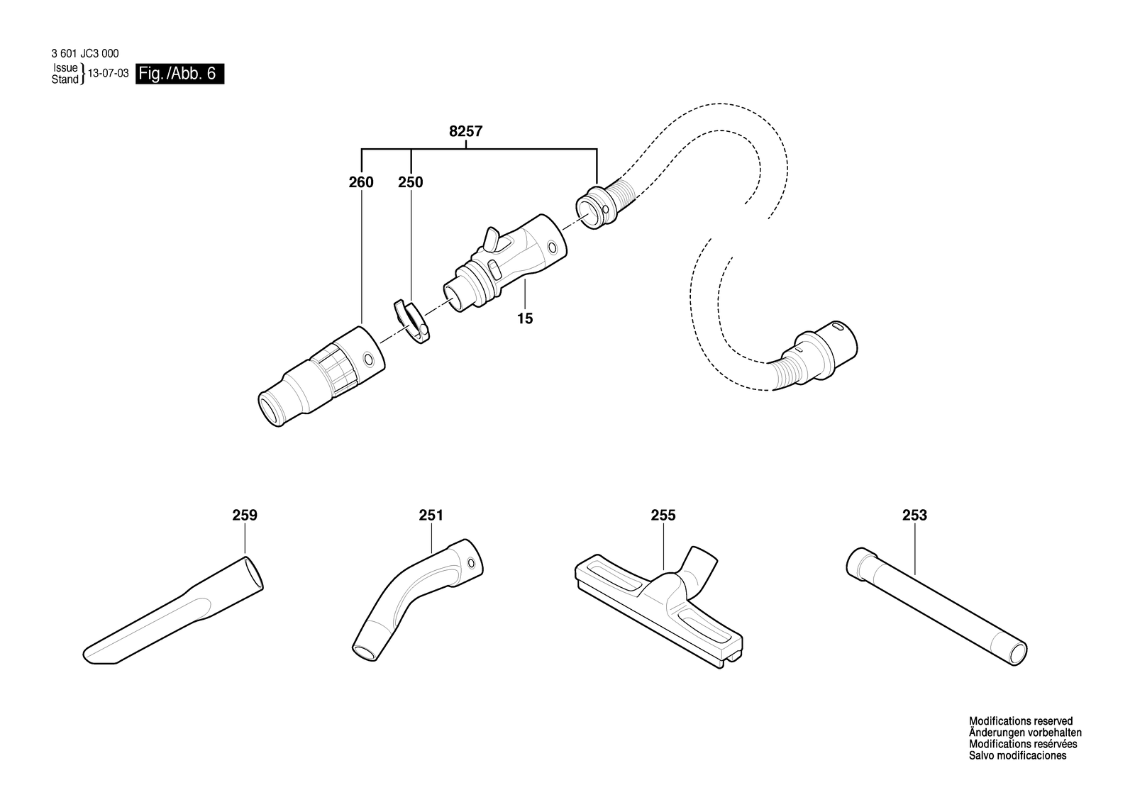 Bosch GAS 35 L SFC parts diagram, sheet 6