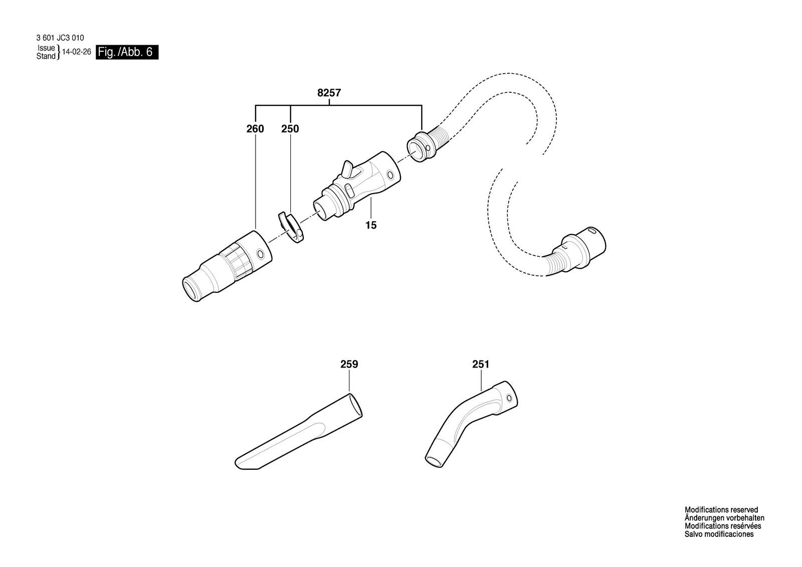 Bosch VAC090S parts diagram, sheet 6