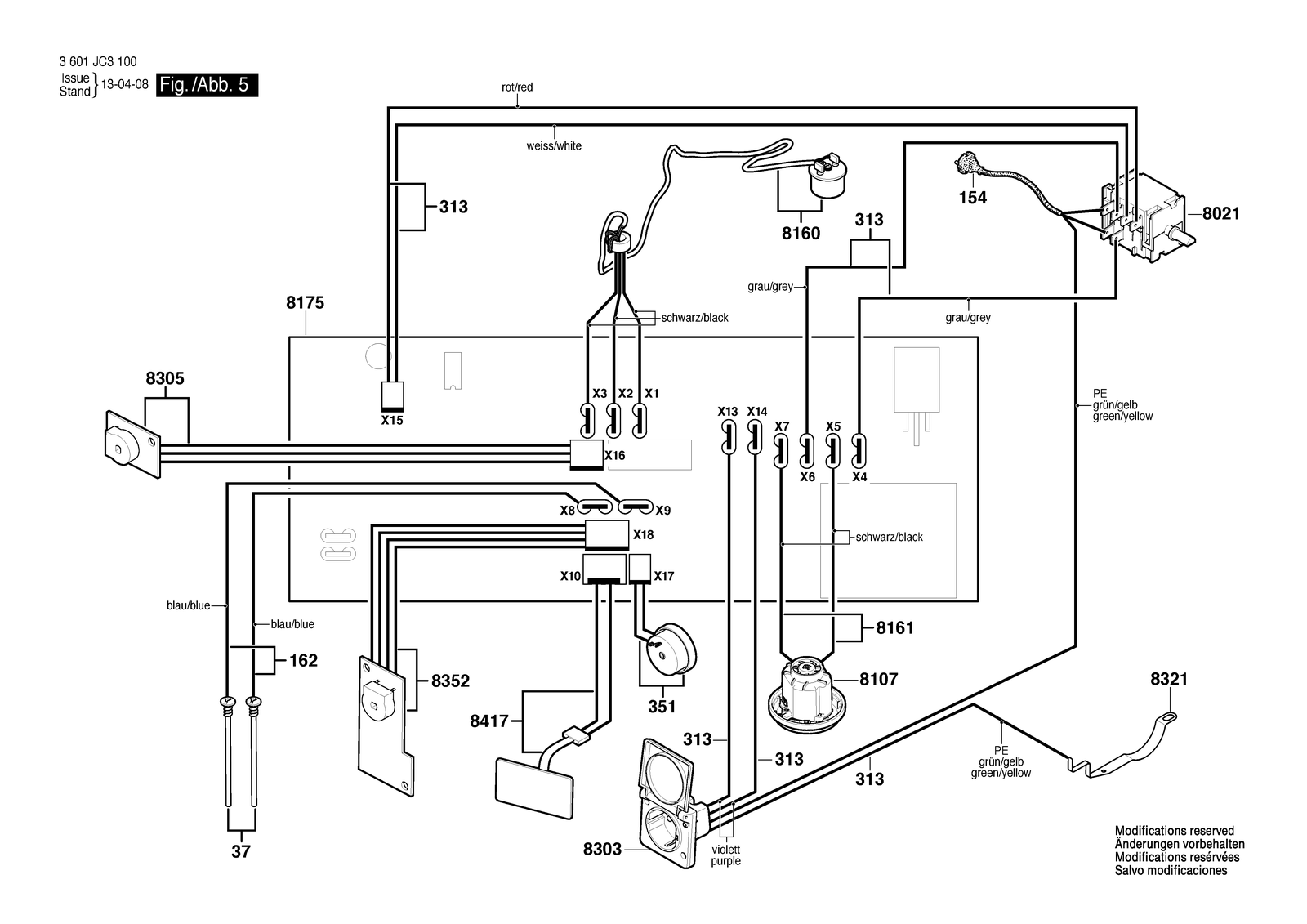 Bosch GAS 35 M AFC parts diagram, sheet 5