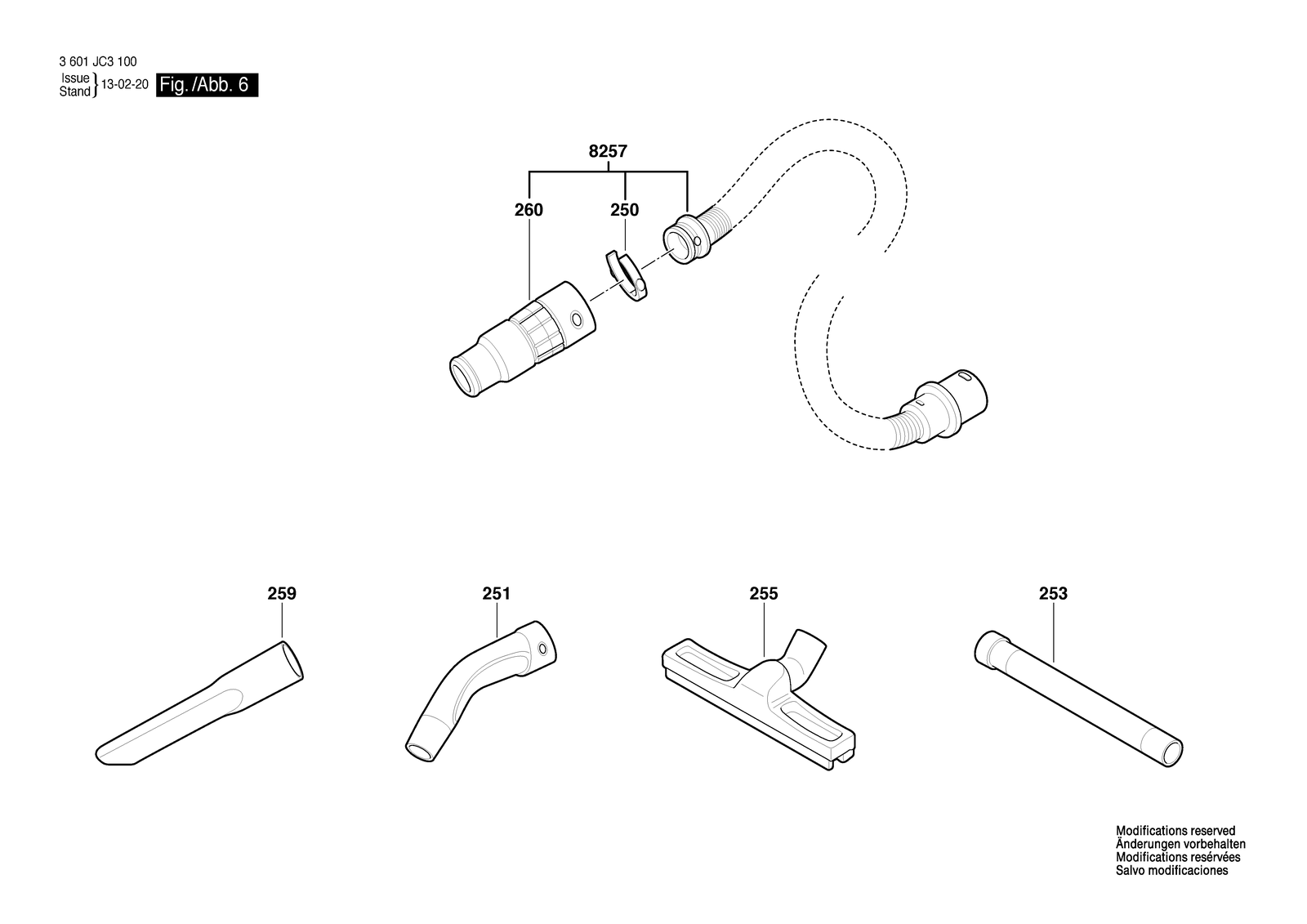 Bosch GAS 35 M AFC parts diagram, sheet 6