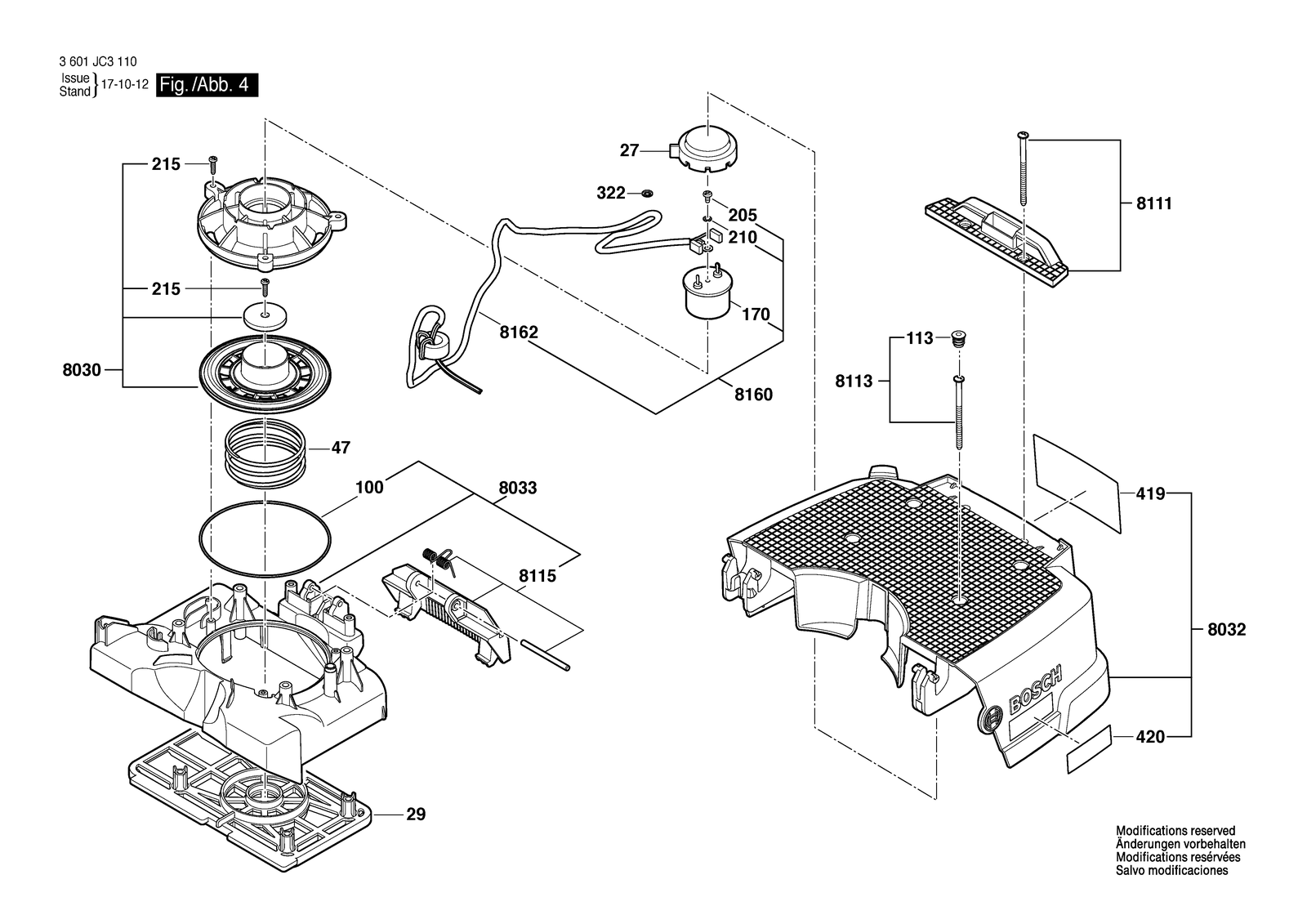 Bosch VAC090A parts diagram, sheet 4