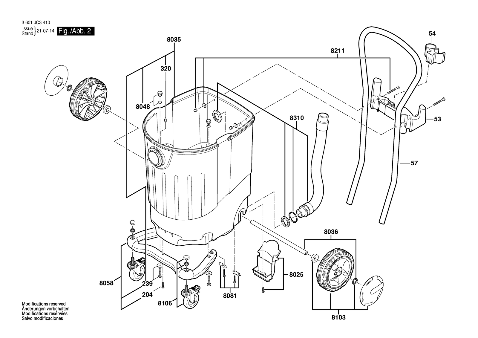 Bosch VAC090S parts diagram, sheet 2