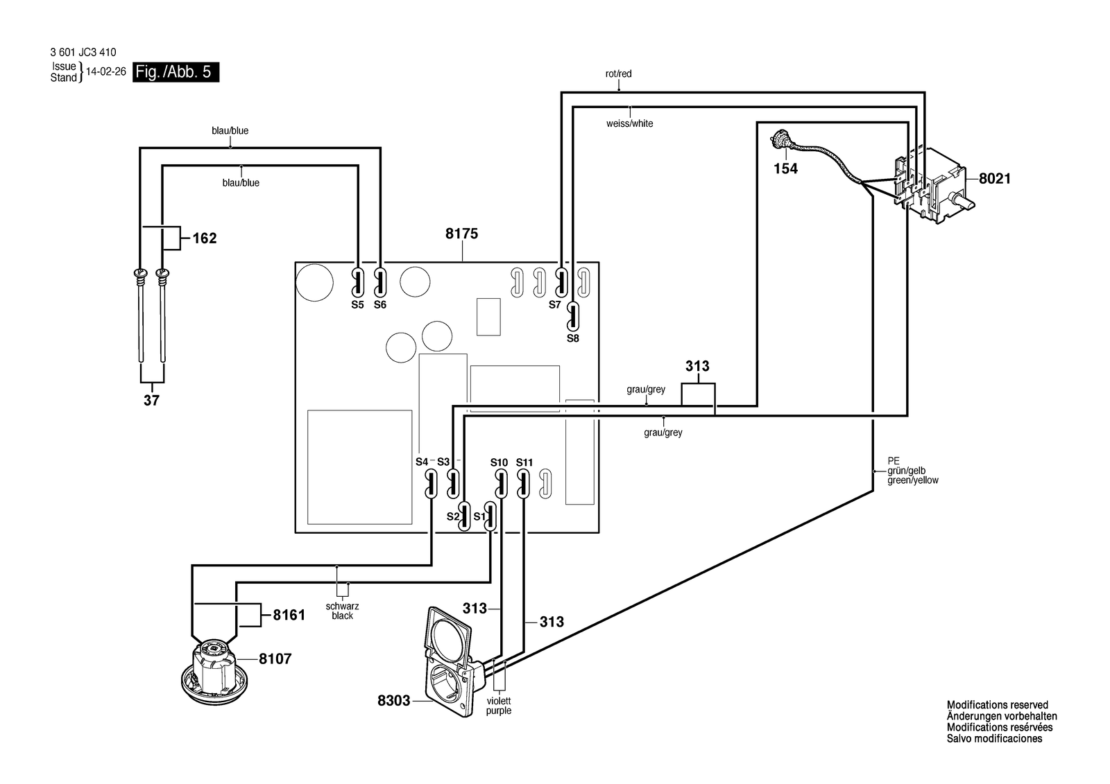 Bosch VAC090S parts diagram, sheet 5