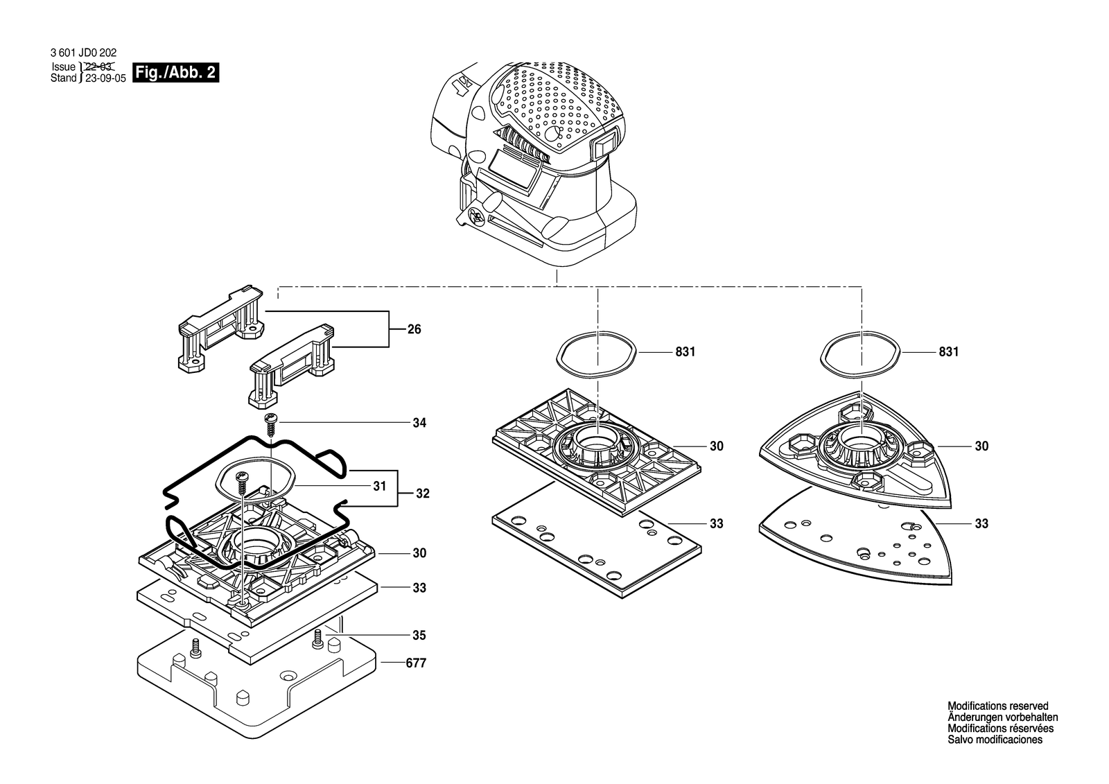 Bosch GSS 18V-10 parts diagram, sheet 2