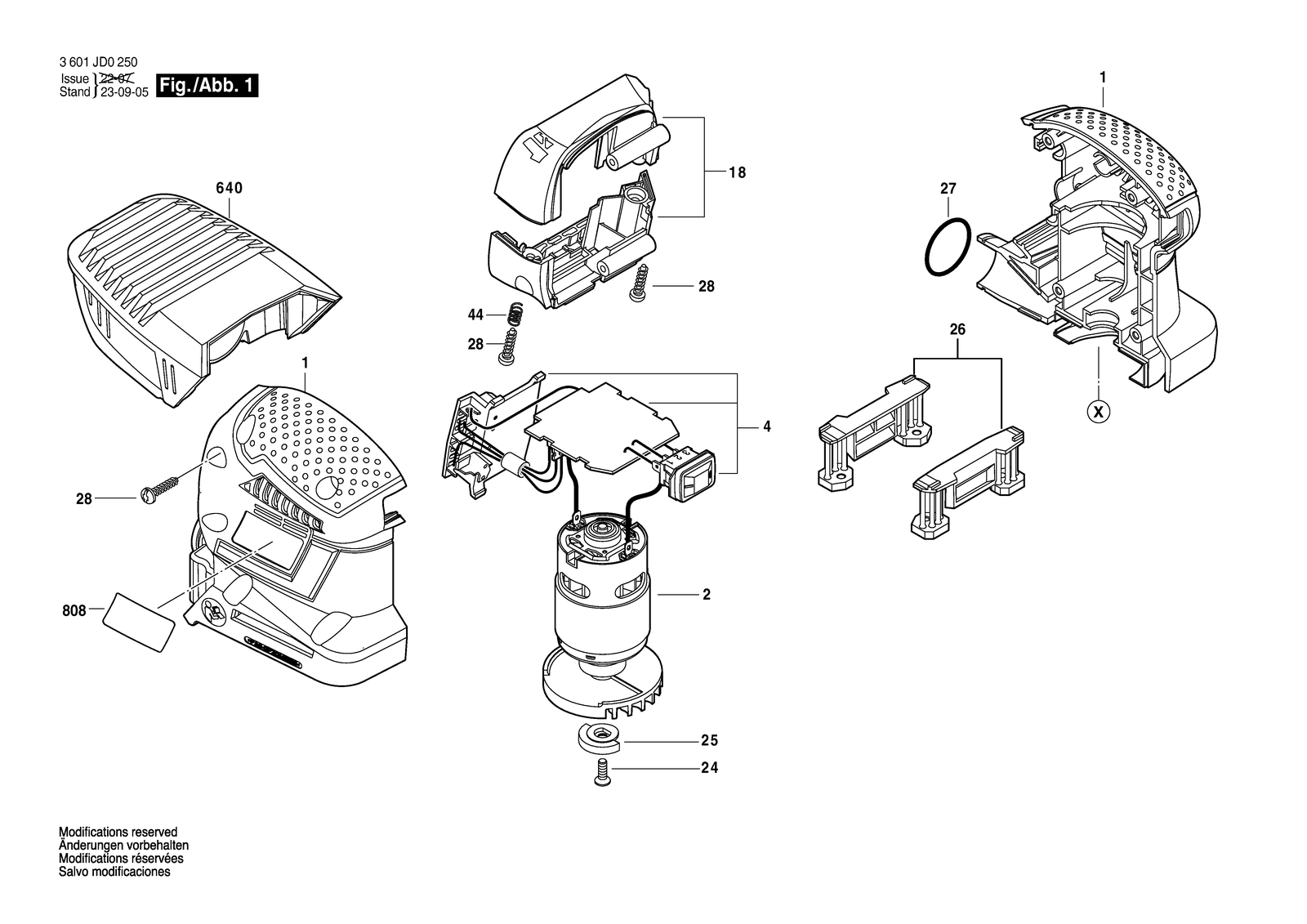 Bosch GSS 18V-10 parts diagram, sheet 1