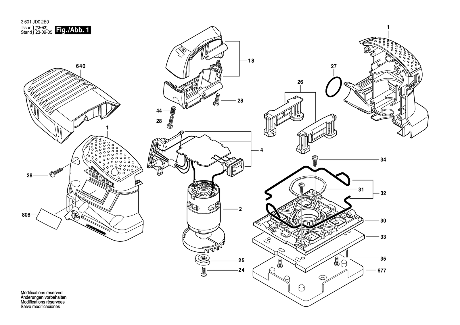 Bosch GSS 18V-10 parts diagram, sheet 1