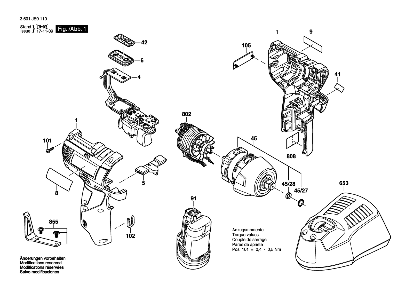 Bosch PS82 parts diagram, sheet 1