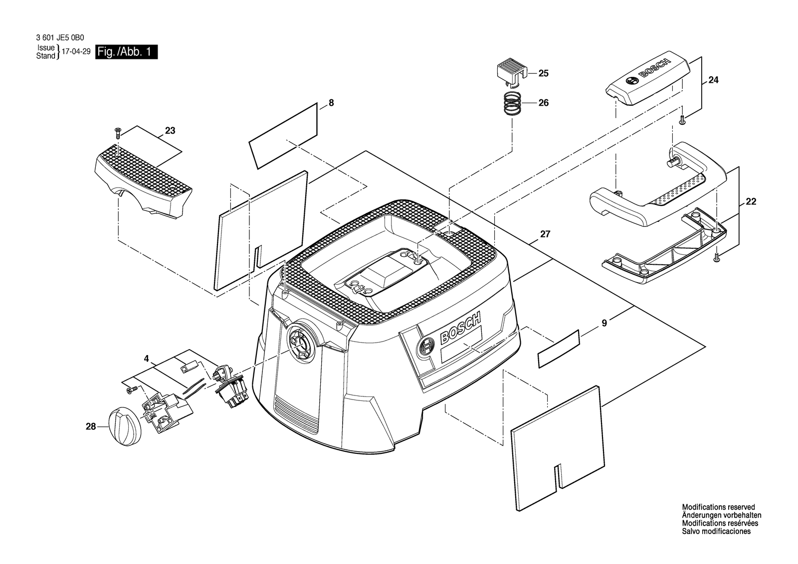 Bosch GAS 10 parts diagram, sheet 1
