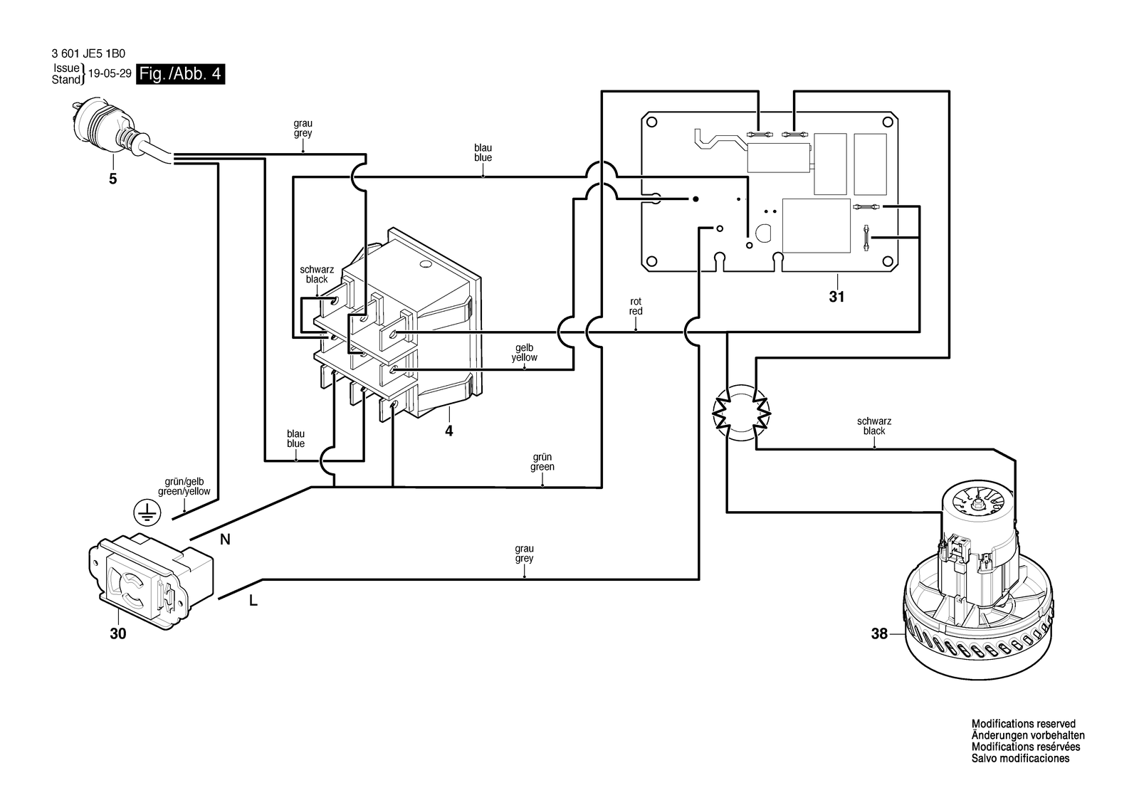 Bosch GAS 10 PS parts diagram, sheet 4