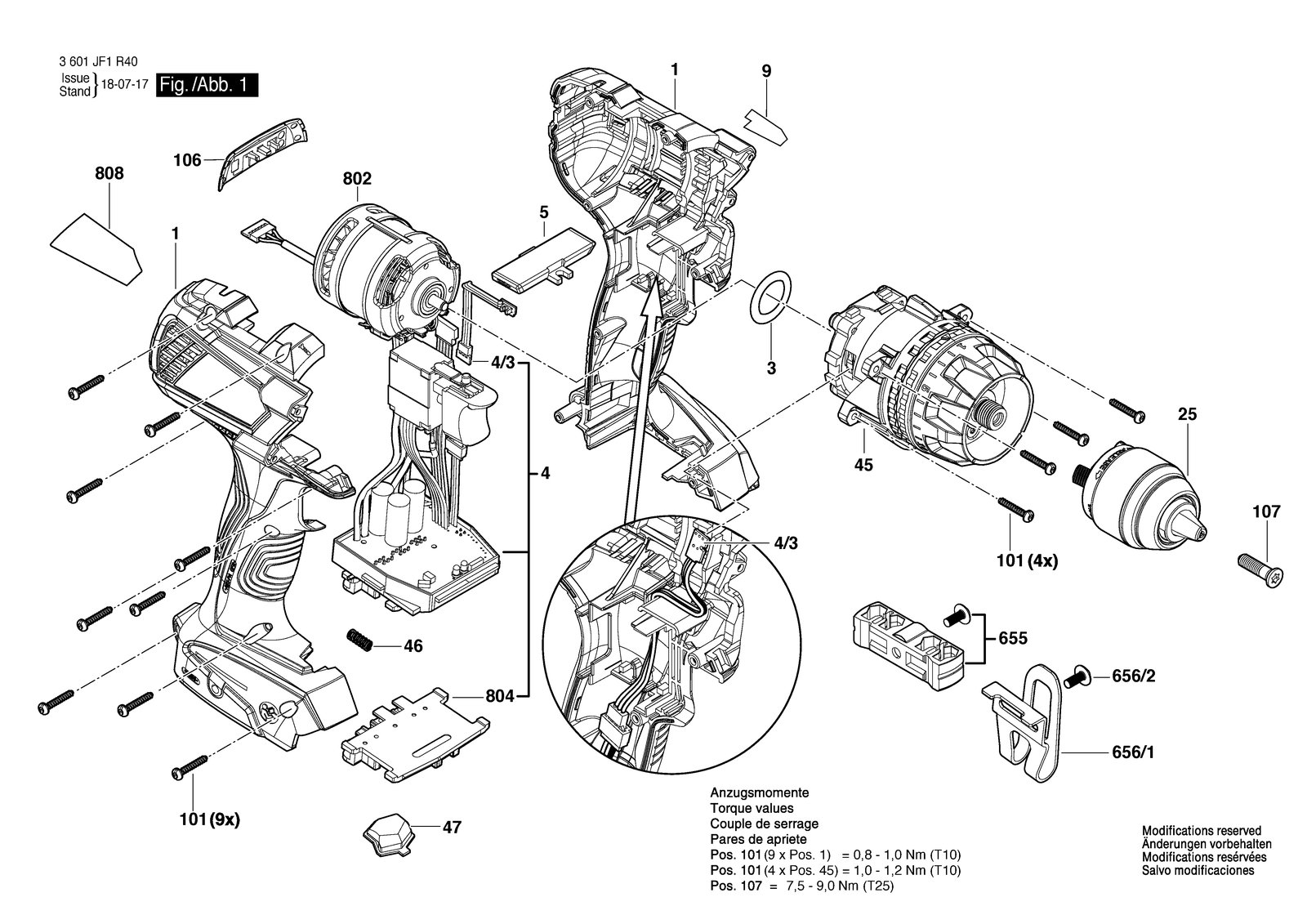 Bosch CBHDD18 parts diagram, sheet 1
