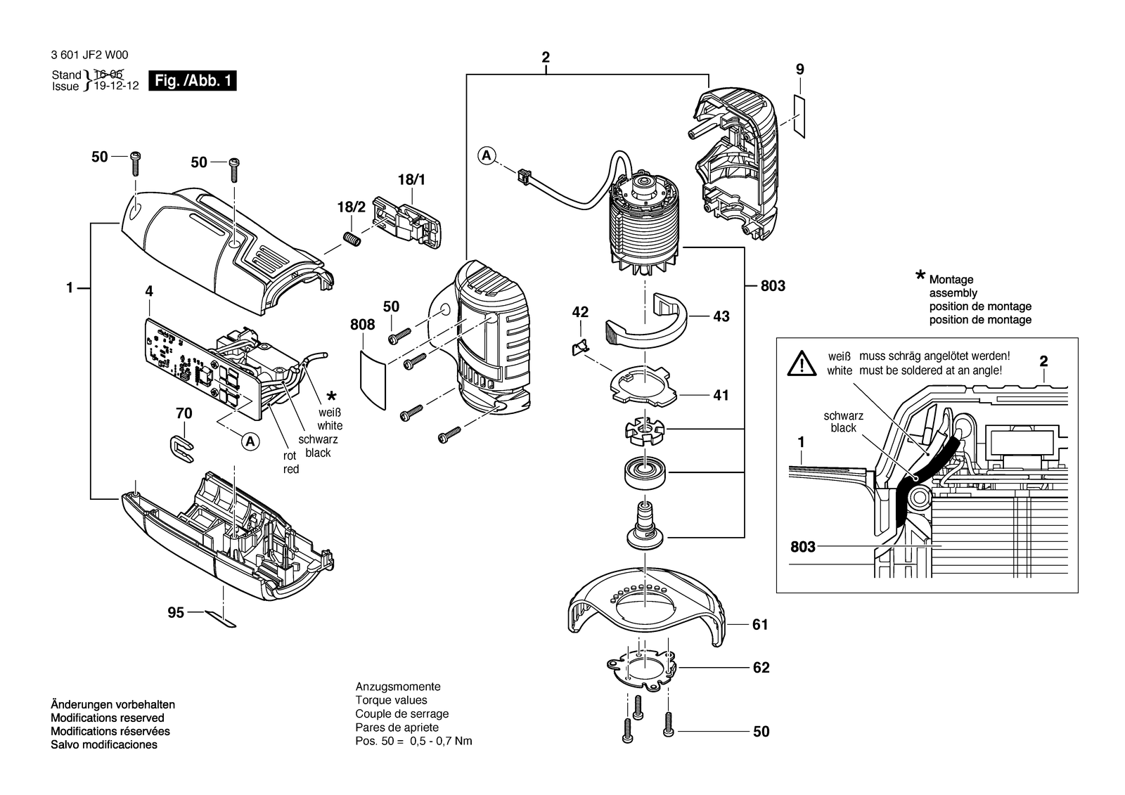 Bosch TG 12-A parts diagram, sheet 1