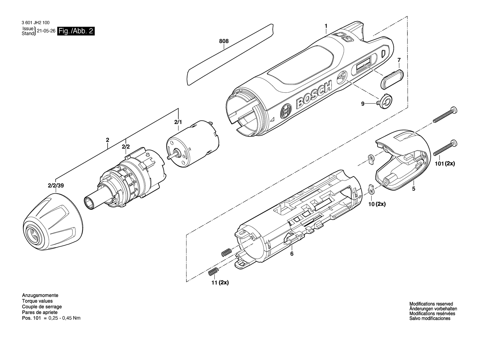 Bosch Bosch GO parts diagram, sheet 2