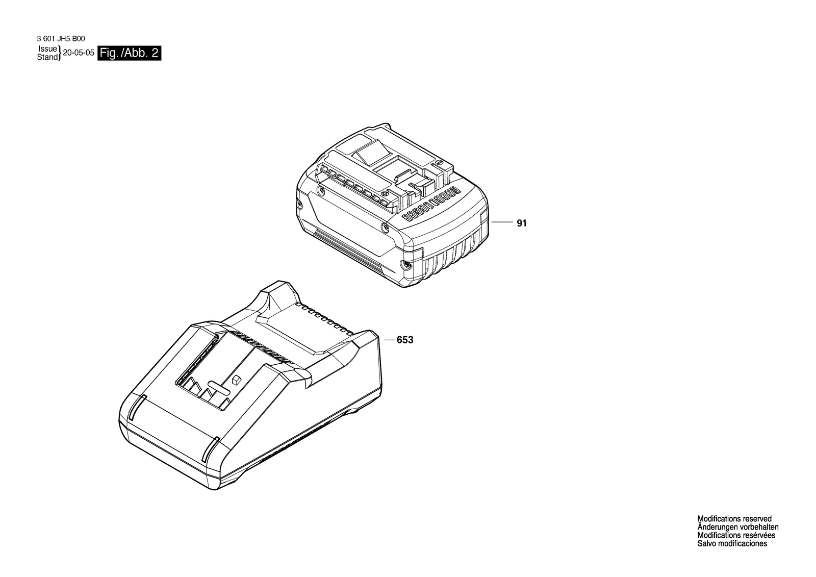 Bosch BACSDB-1 18V parts diagram, sheet 2