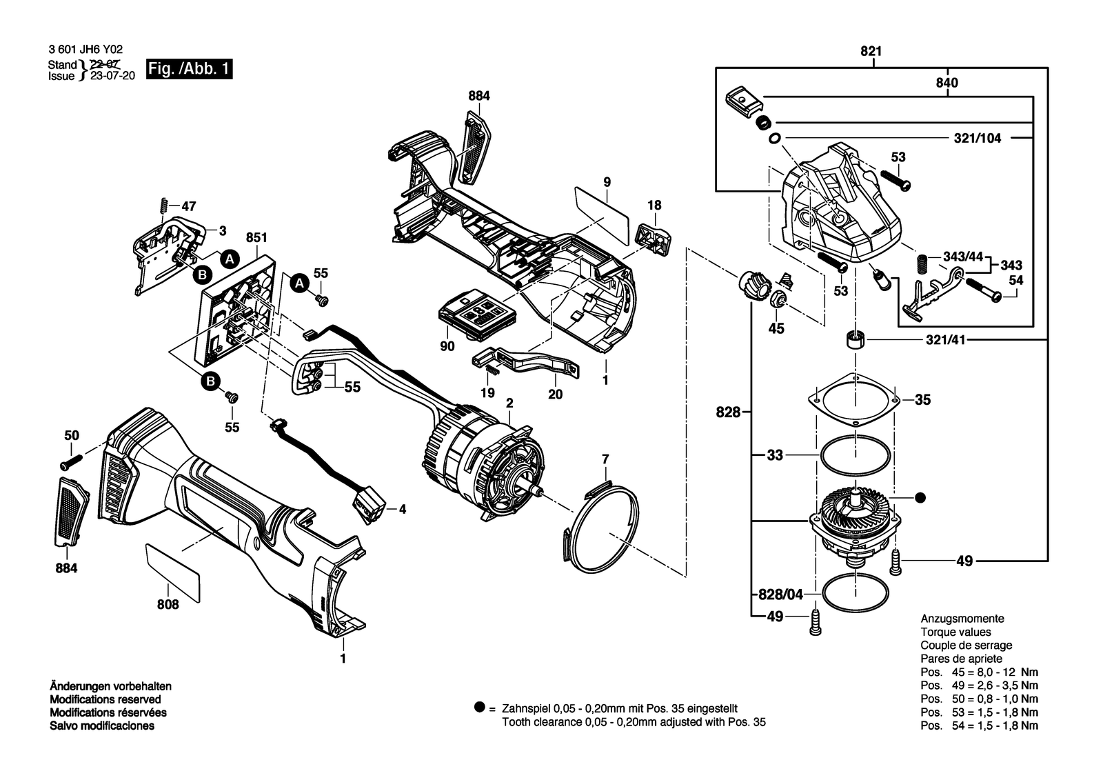 Bosch CCG18-125-15 AS parts diagram, sheet 1