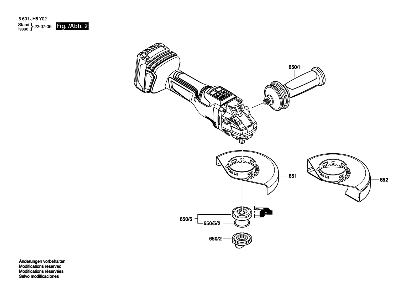 Bosch CCG18-125-15 AS parts diagram, sheet 2