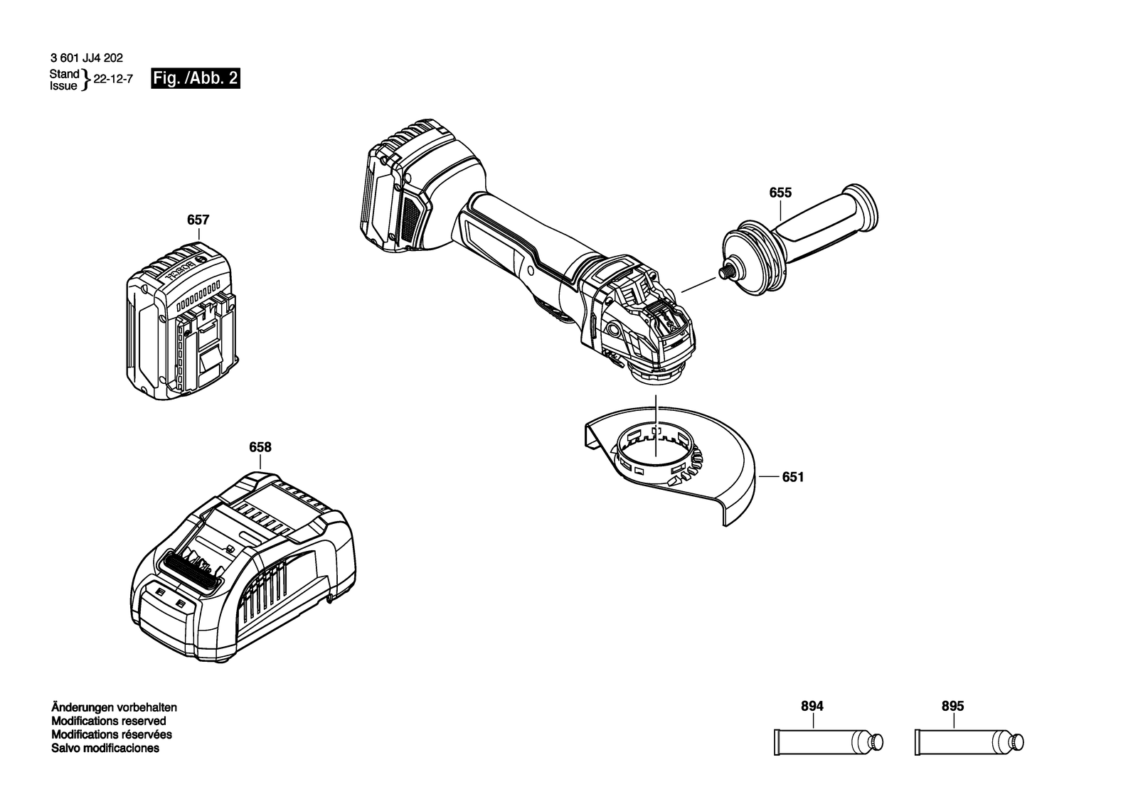 Bosch GWX 18V-10 P parts diagram, sheet 2