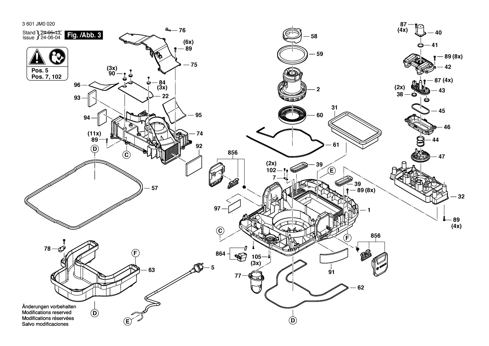 Bosch GAS 400 A parts diagram, sheet 3