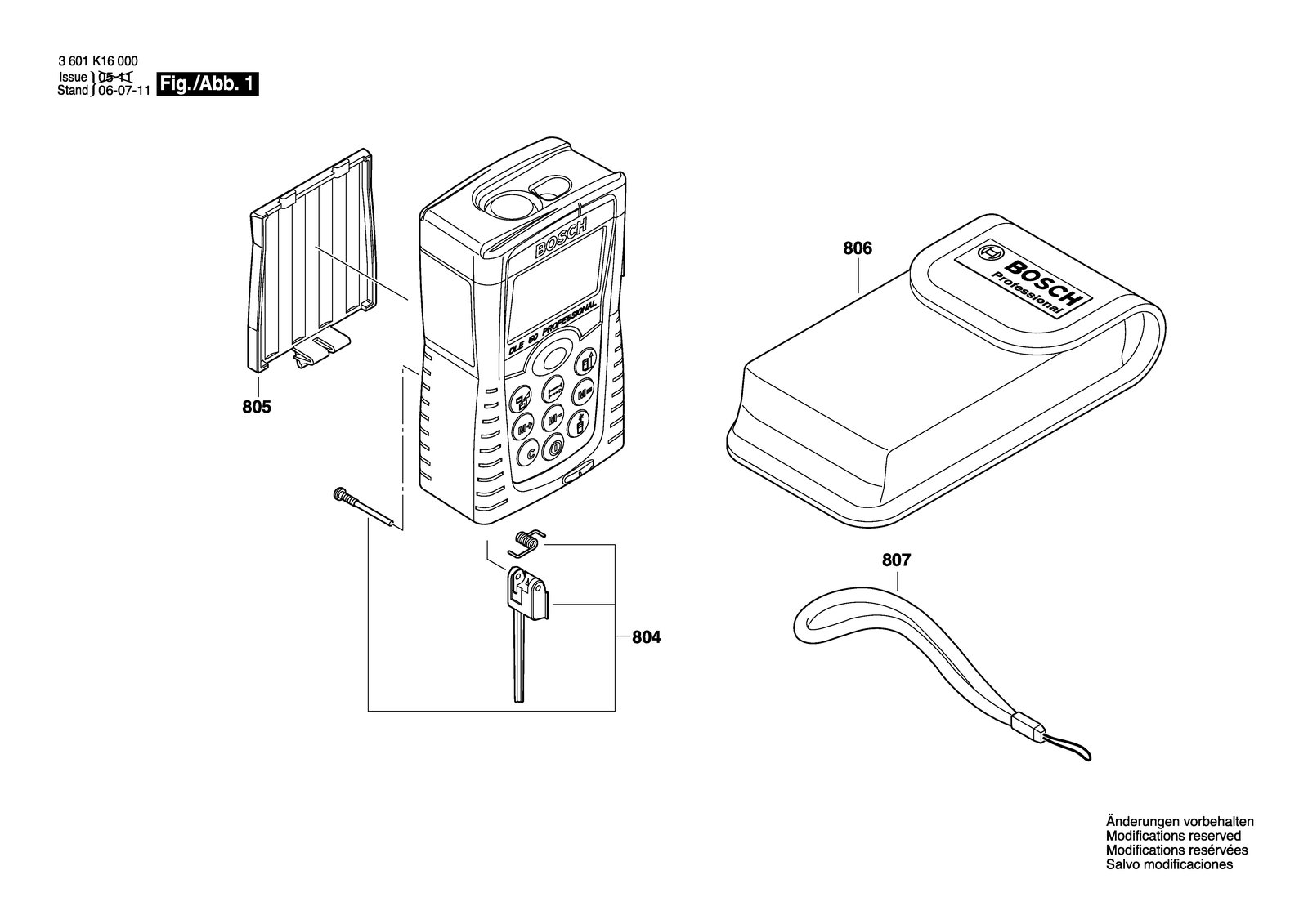Bosch DLE 50 parts diagram, sheet 1