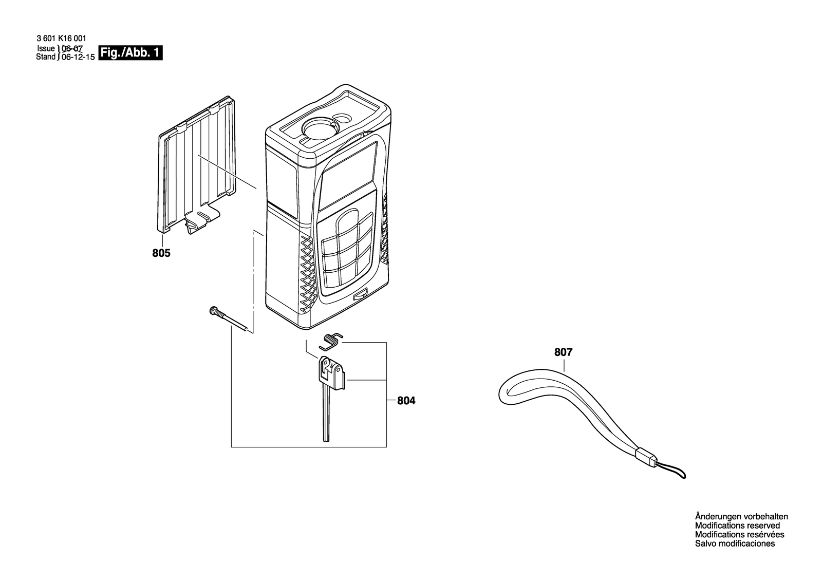 Bosch BLM 50 parts diagram, sheet 1