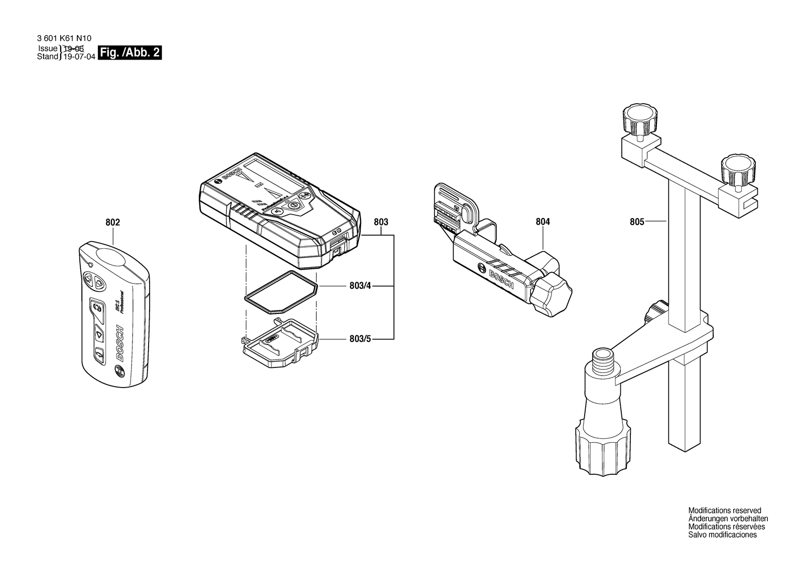 Bosch GRL 1000-20HV parts diagram, sheet 2