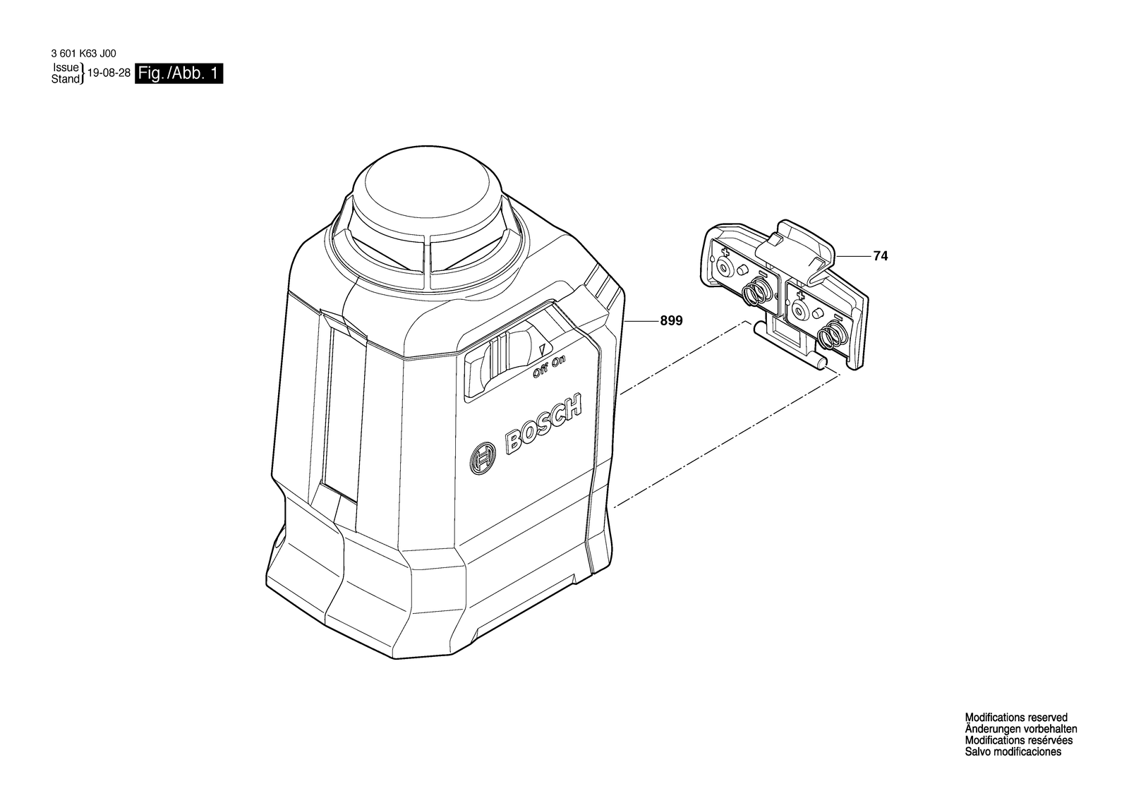 Bosch GLL 2-20 parts diagram, sheet 1