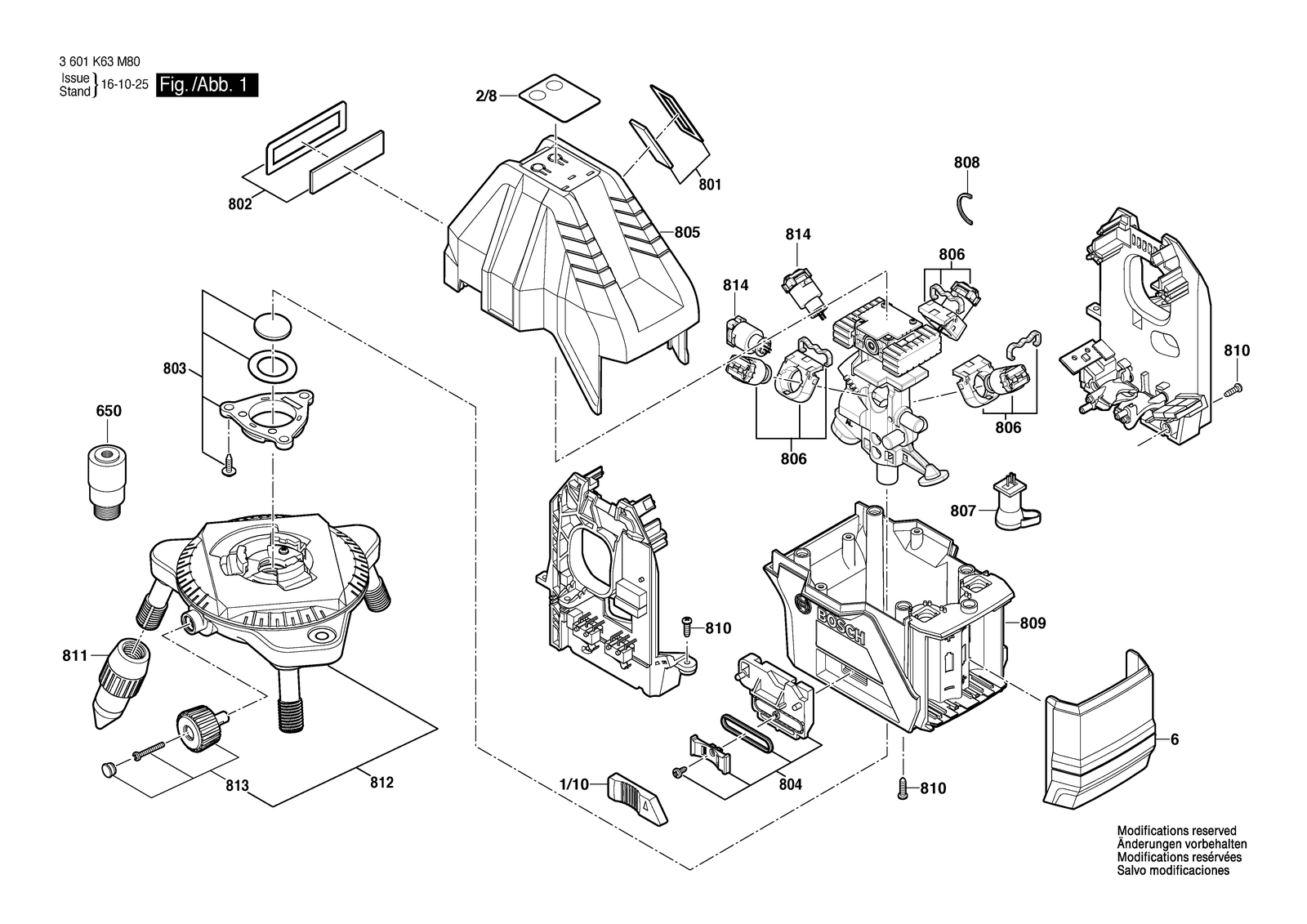 Bosch GLL 3-15 X parts diagram, sheet 1