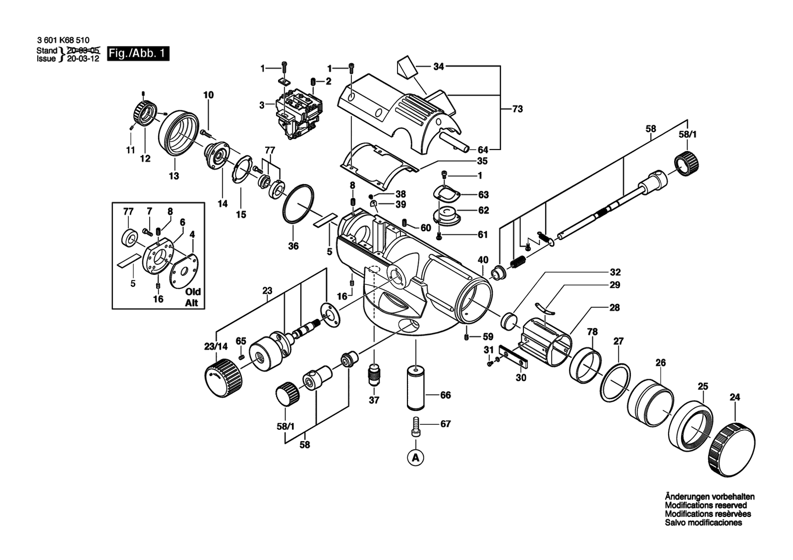 Bosch GOL 24 parts diagram, sheet 1