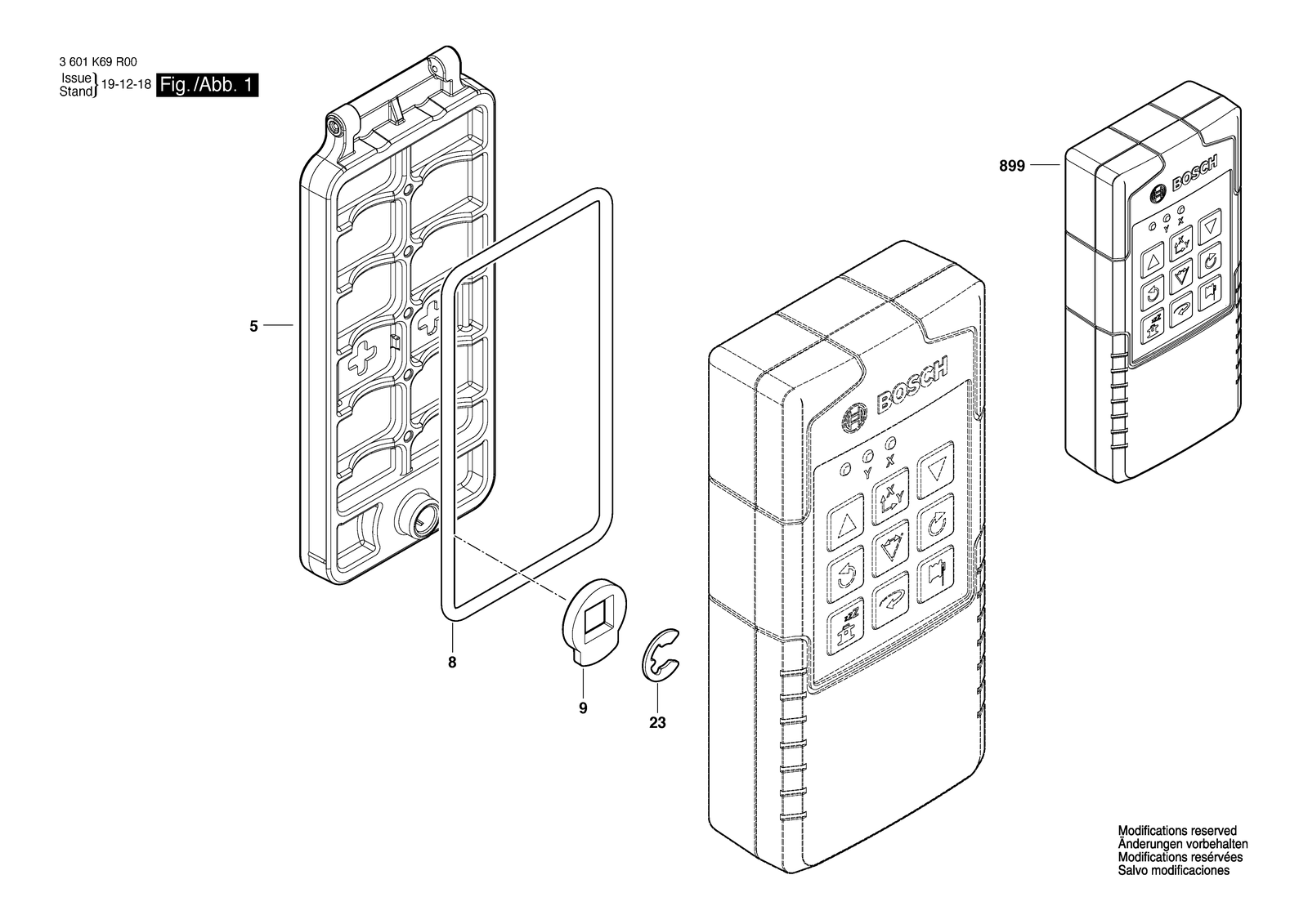 Bosch RC 5 parts diagram, sheet 1