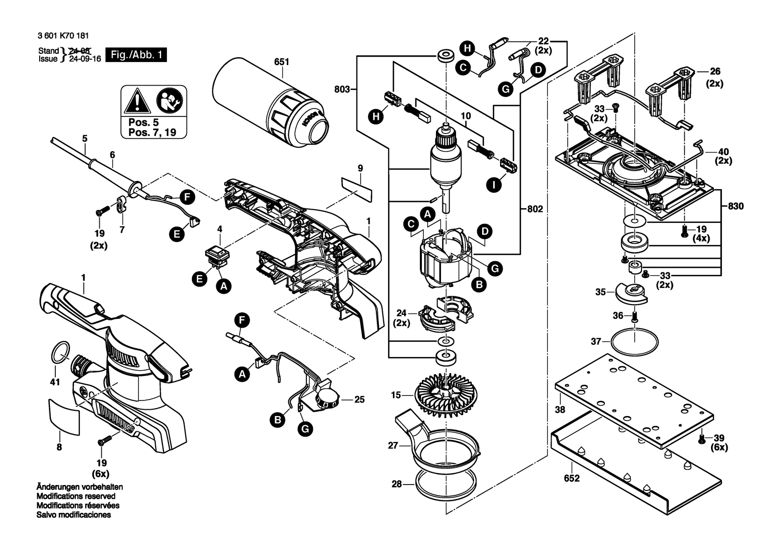 Bosch GSS 20-18 A parts diagram, sheet 1