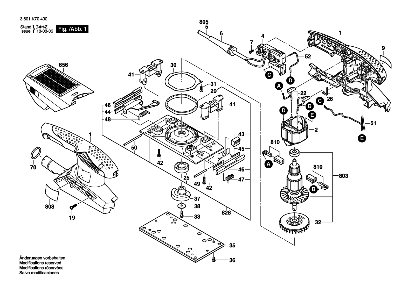 Bosch GSS 23 A parts diagram, sheet 1