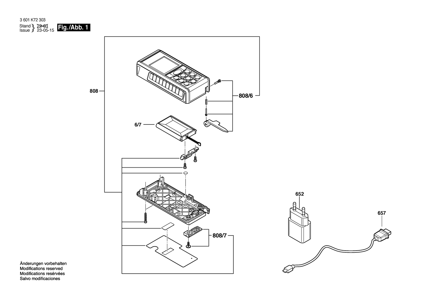 Bosch BLM 80 parts diagram, sheet 1
