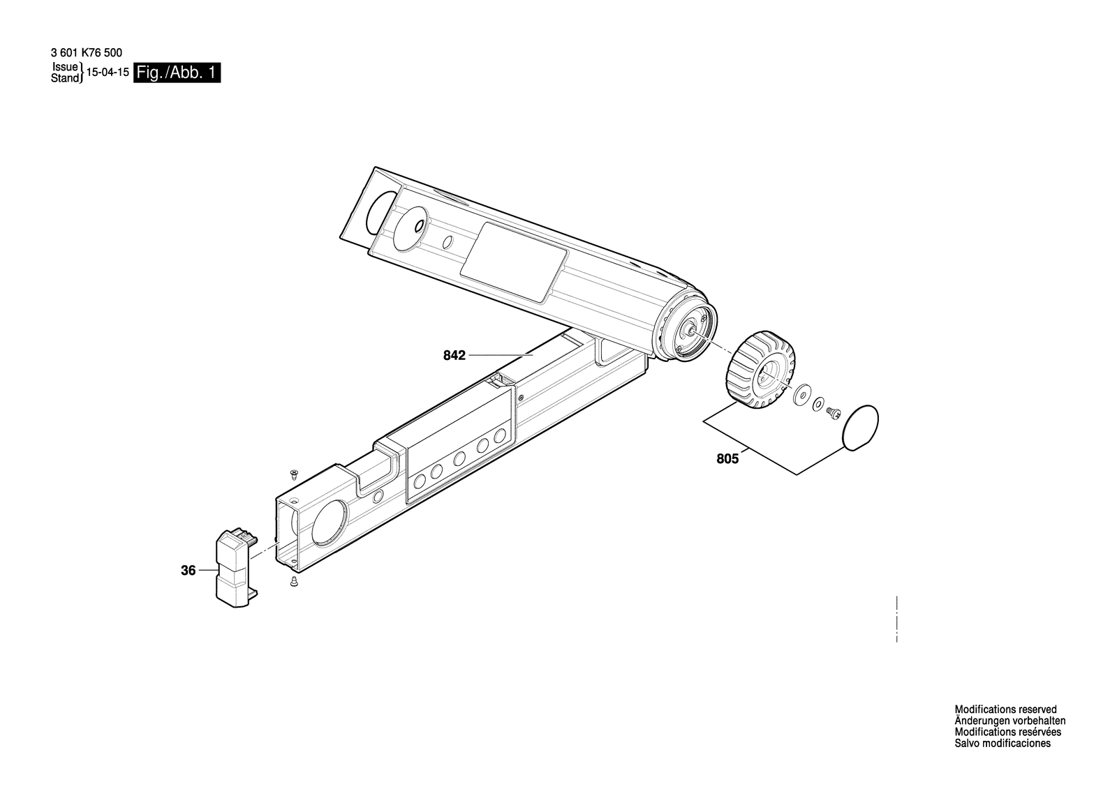Bosch GAM 220 parts diagram, sheet 1