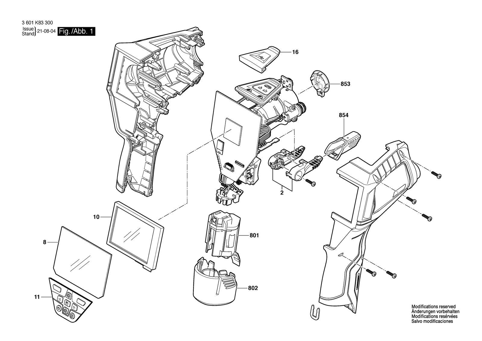 Bosch GIS 1000 C parts diagram, sheet 1