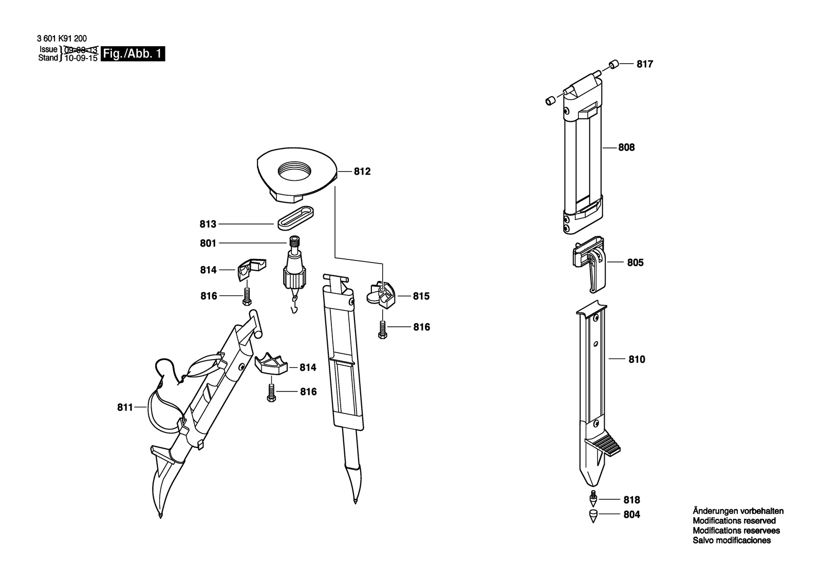 Bosch BT 170 HD parts diagram, sheet 1