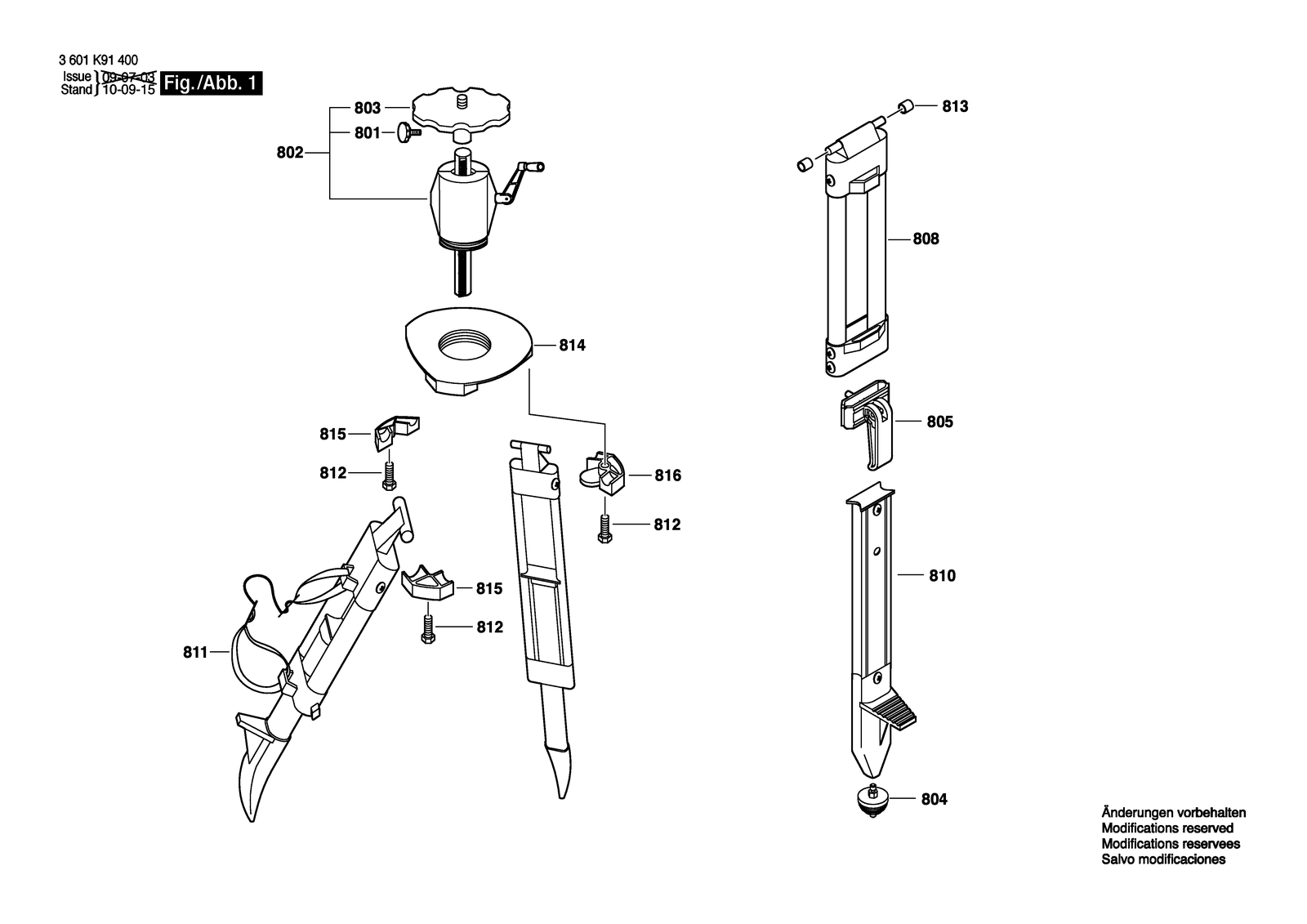 Bosch BT 300 HD parts diagram, sheet 1