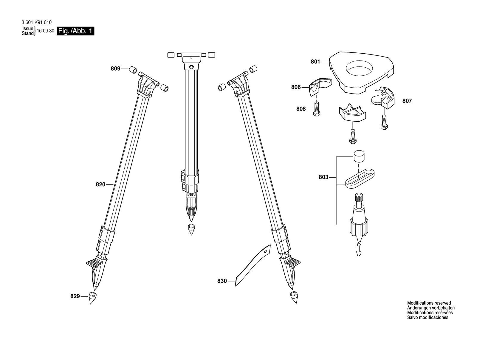 Bosch BT-152 parts diagram, sheet 1
