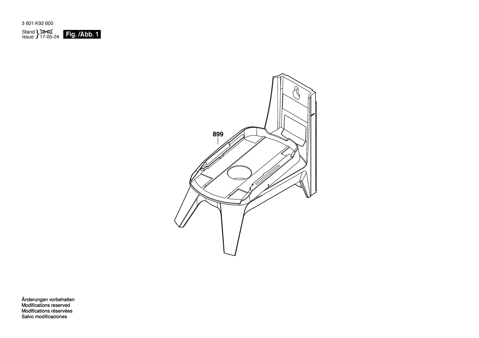 Bosch RM 1 parts diagram, sheet 1