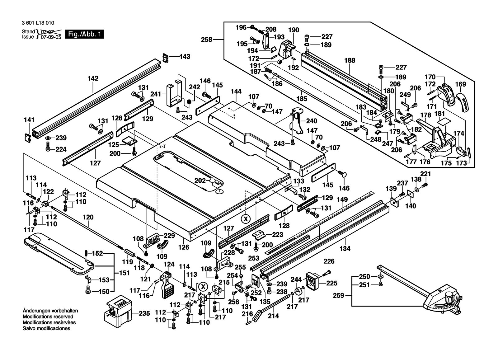 Bosch 4100 parts diagram, sheet 1