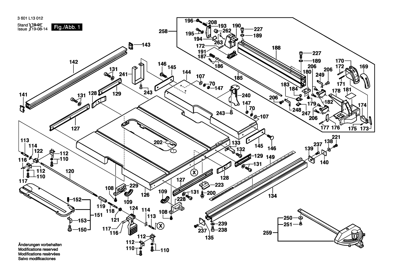 Bosch 4100 parts diagram, sheet 1