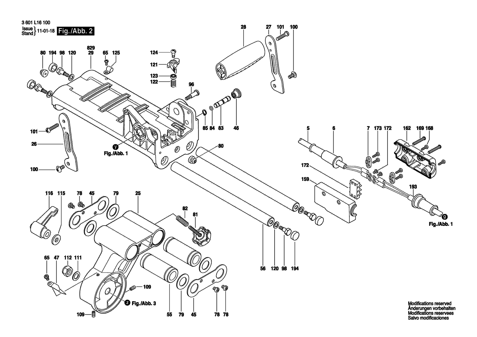 Bosch GCM 800 S parts diagram, sheet 2
