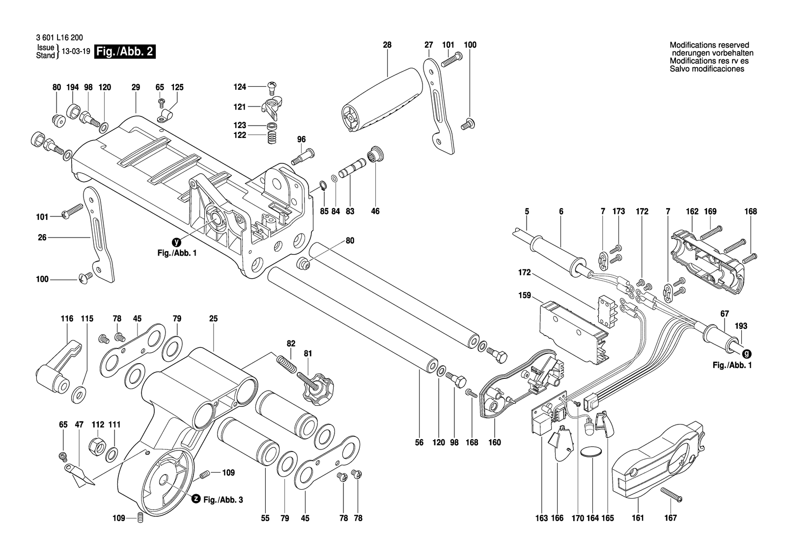 Bosch GCM 8 SJ parts diagram, sheet 2