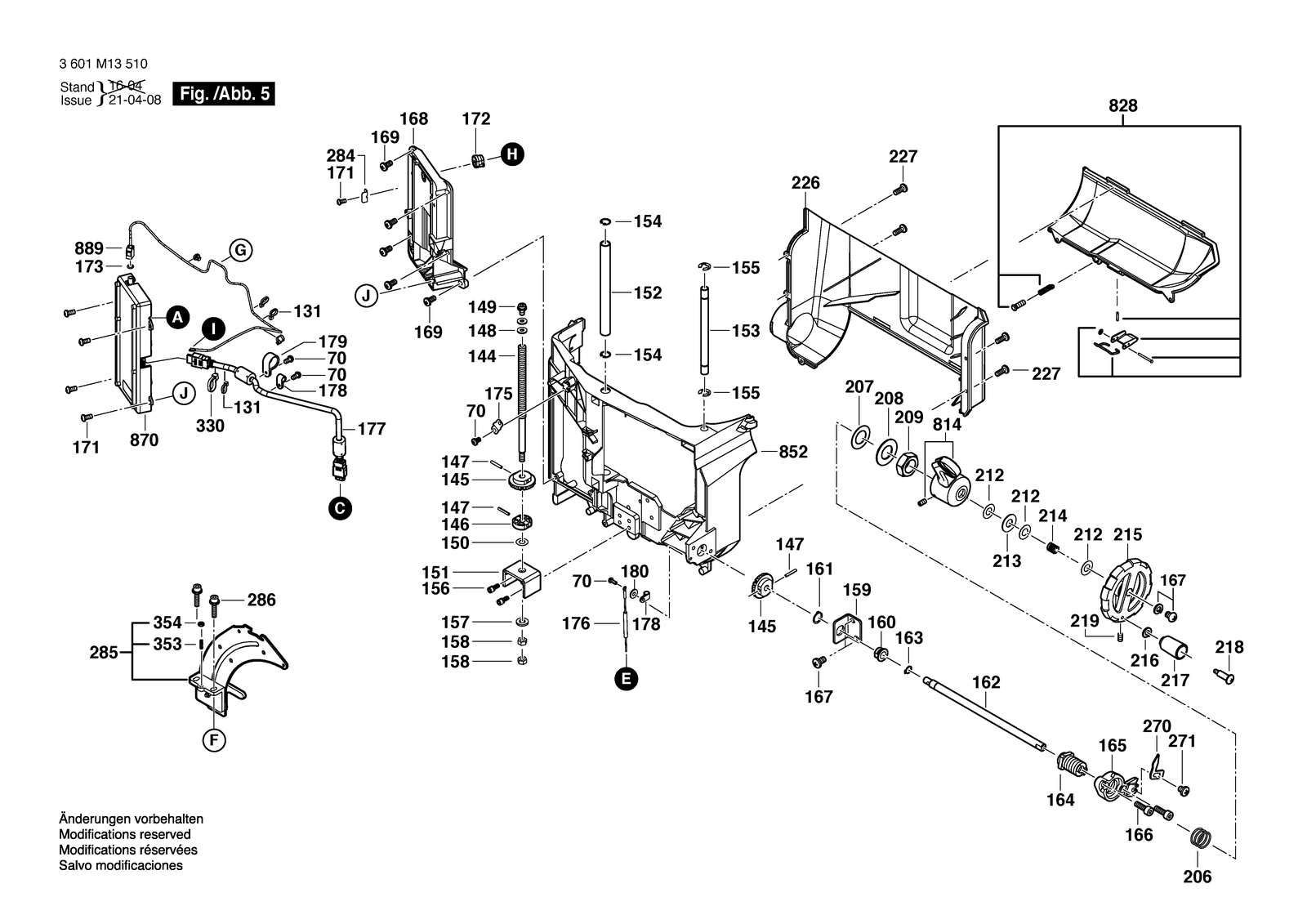 Bosch GTS 1041A-09 parts diagram, sheet 5